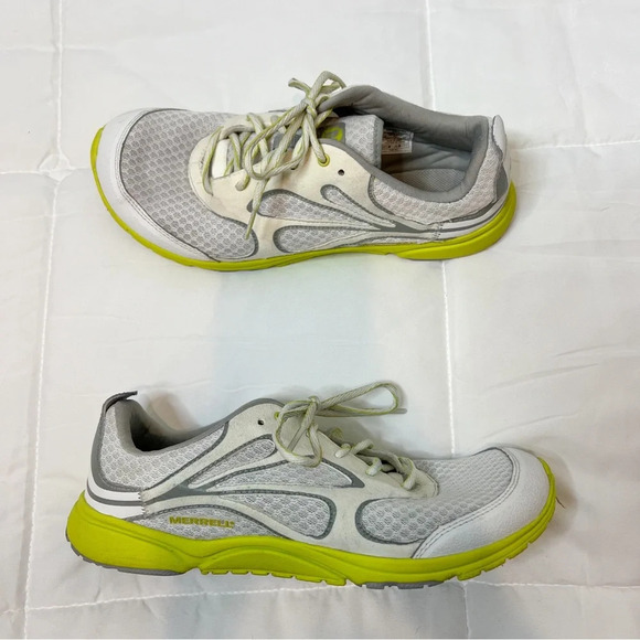 Merrell Bare Access Gray Green Athletic Running Tennis Shoes - Picture 1 of 9